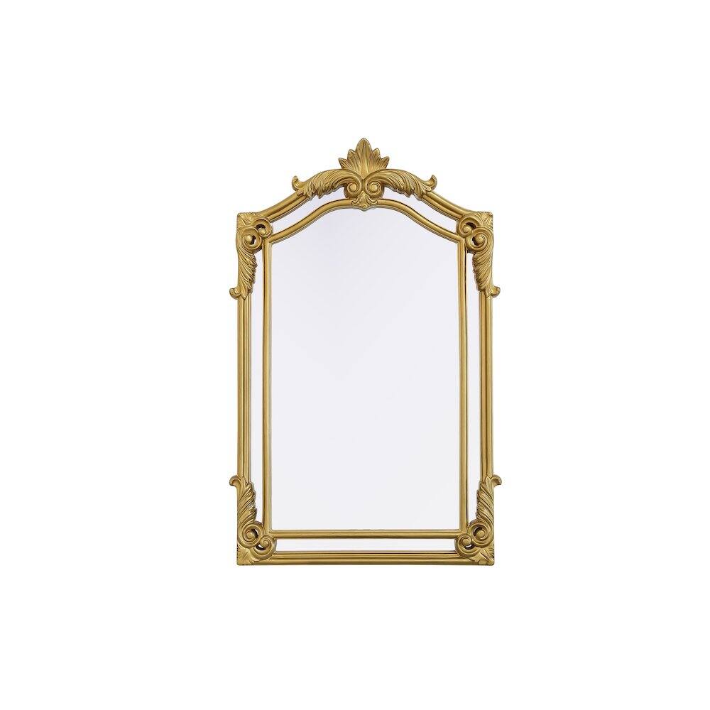 Back. Elegant Kitchen and Bath - Madeline 28.5X36 Traditional Mirror In Gold Leaf - Gold Leaf.