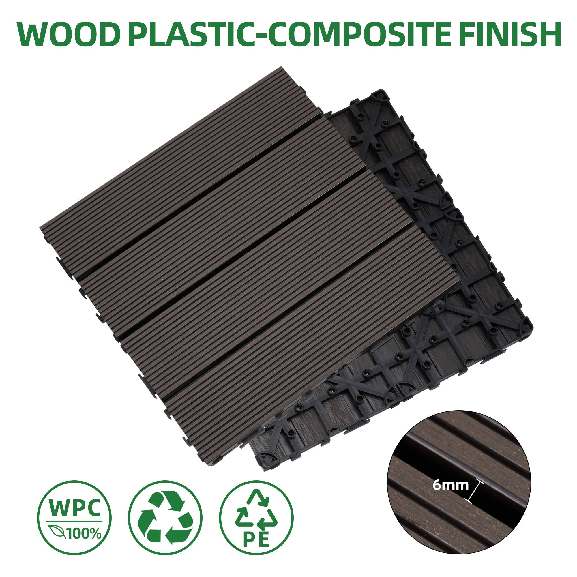WOOD PLASTIC-COMPOSITE FINISH  
WPC 100% PE 6mm