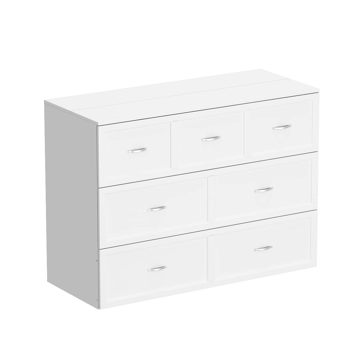 Front. FUFU&GAGA - FUFU&GAGA Multi - Functional Murphy Bed with Storage – Full Size, Space - Saving for Apartments - White.