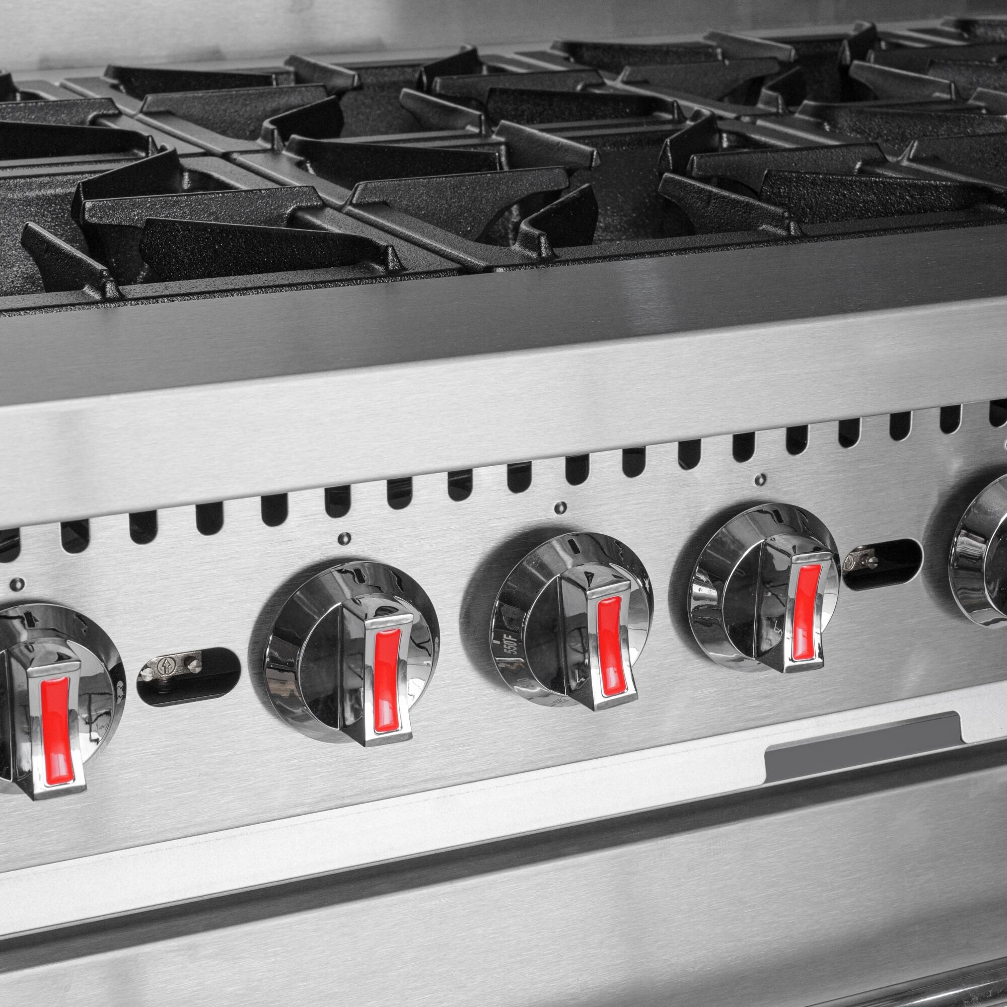 Alt View 6. Koolmore - 60 in. Commercial 10 Burner Natural Gas Range in Stainless-Steel (KM-CR60-NG) - Stainless Steel.