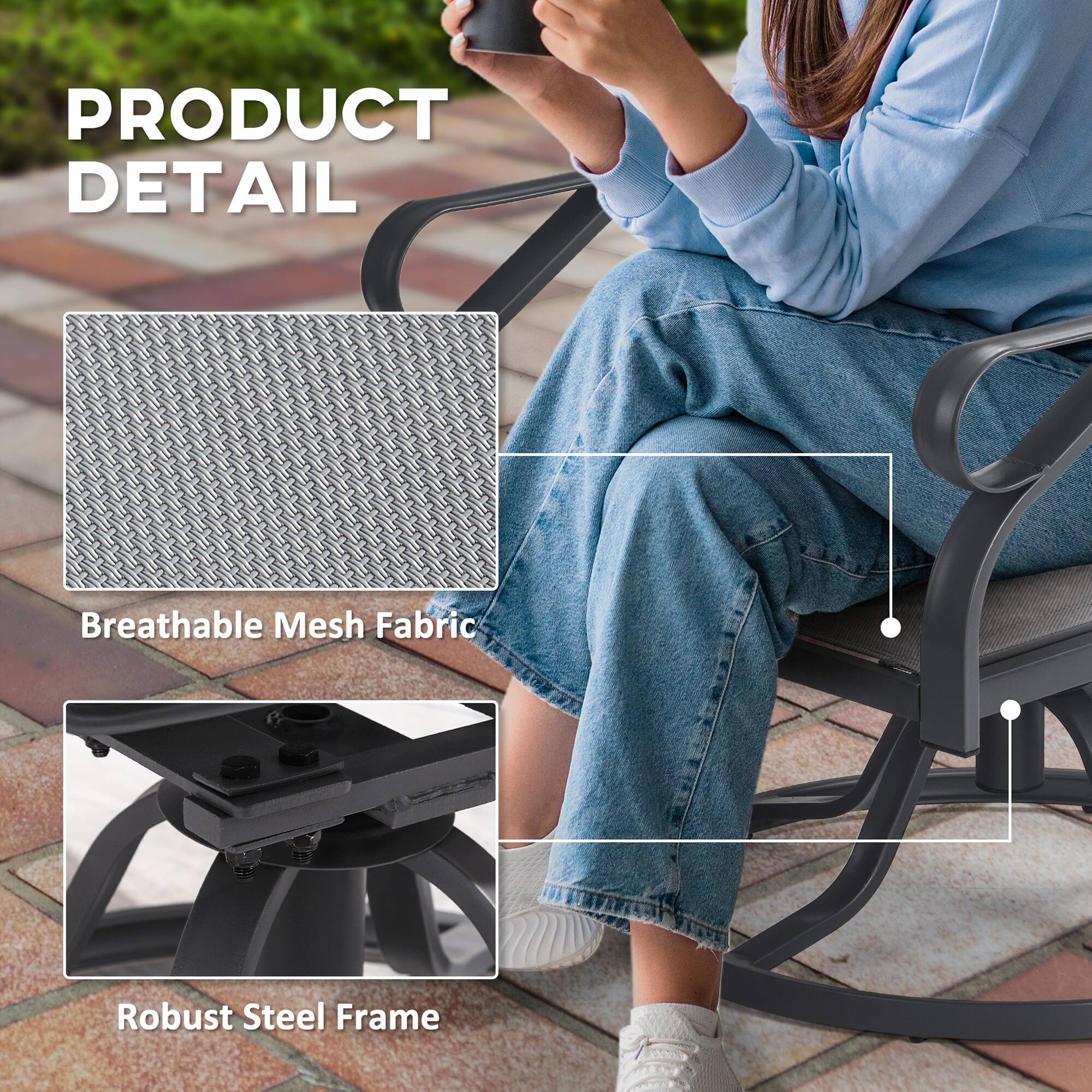 PRODUCT DETAIL

- Breathable Mesh Fabric
- Robust Steel Frame