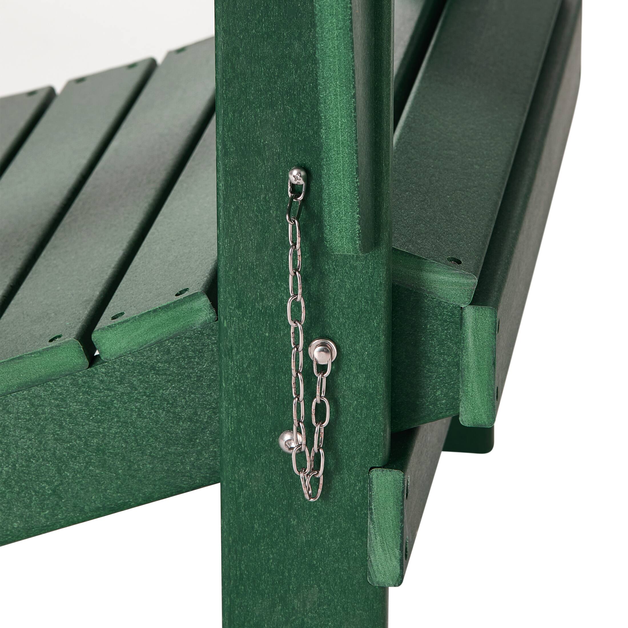 Alt View 6. WestinTrends - WestinTrends Malibu Outdoor HDPE Folding Poly Adirondack Chairs (Set of 4) - Dark Green.