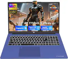 IPS SUPER CLEAR Full HD 1080
AMD RYZEN 7 17.3" R7 7735HS 8 Cores
Fingerprint
Type-C PD Charger
Backlit keyboard