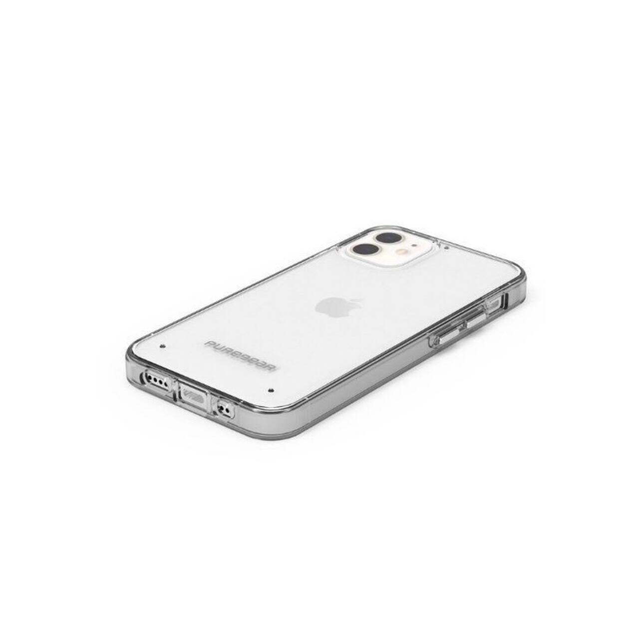 Back. PureGear - PureGear Slim-Shell Ultra-Clear Case for Apple iPhone 12 Mini (A2176, A2398, A2400) - Clear - Clear.