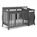 Front. Storkcraft - Portofino 5-in-1 Convertible Crib and Changer - Gray.