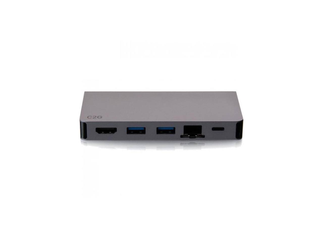 Alt View 2. Cables to Go - C2G 54457 100W Multiport USB-C Travel Dock.