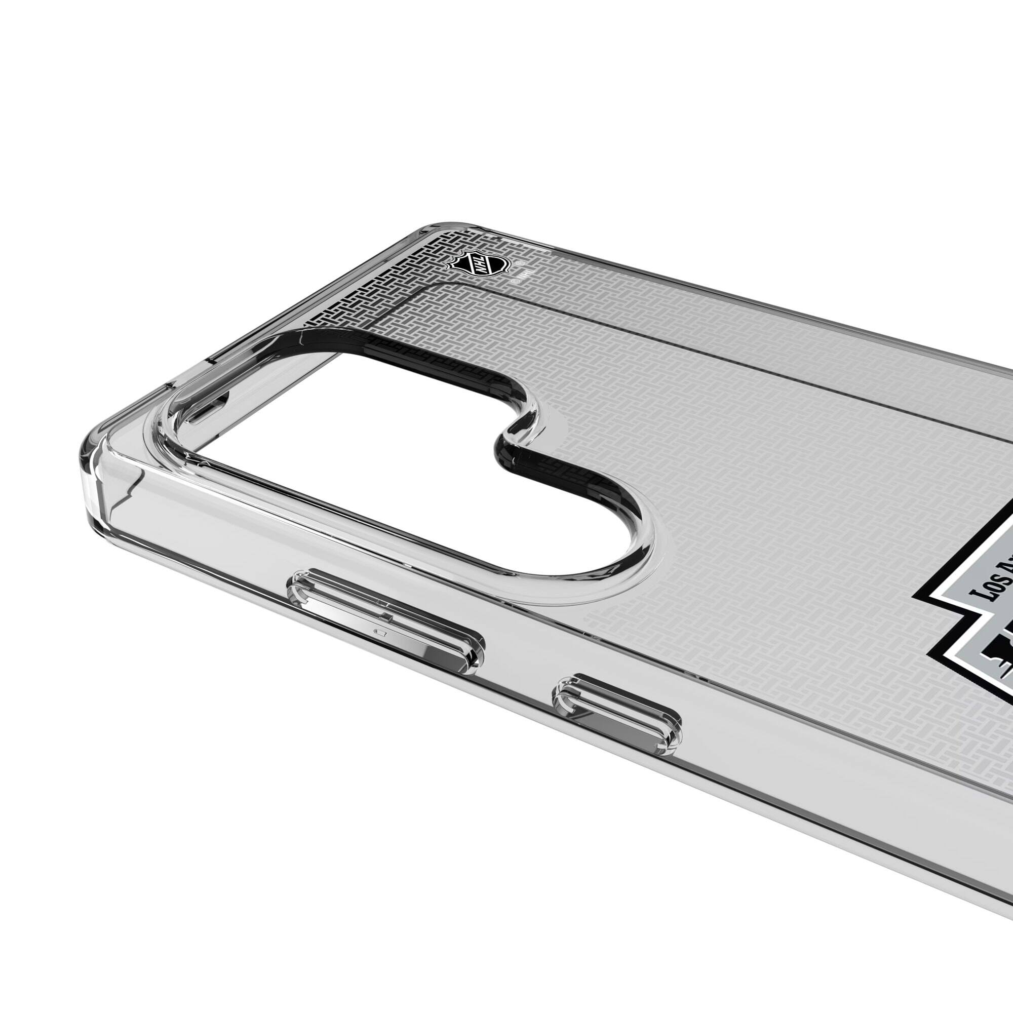 Alt View 2. Keyscaper - Los Angeles Kings Linen Logo Galaxy Clear Case - S24 Ultra - Multicolor.