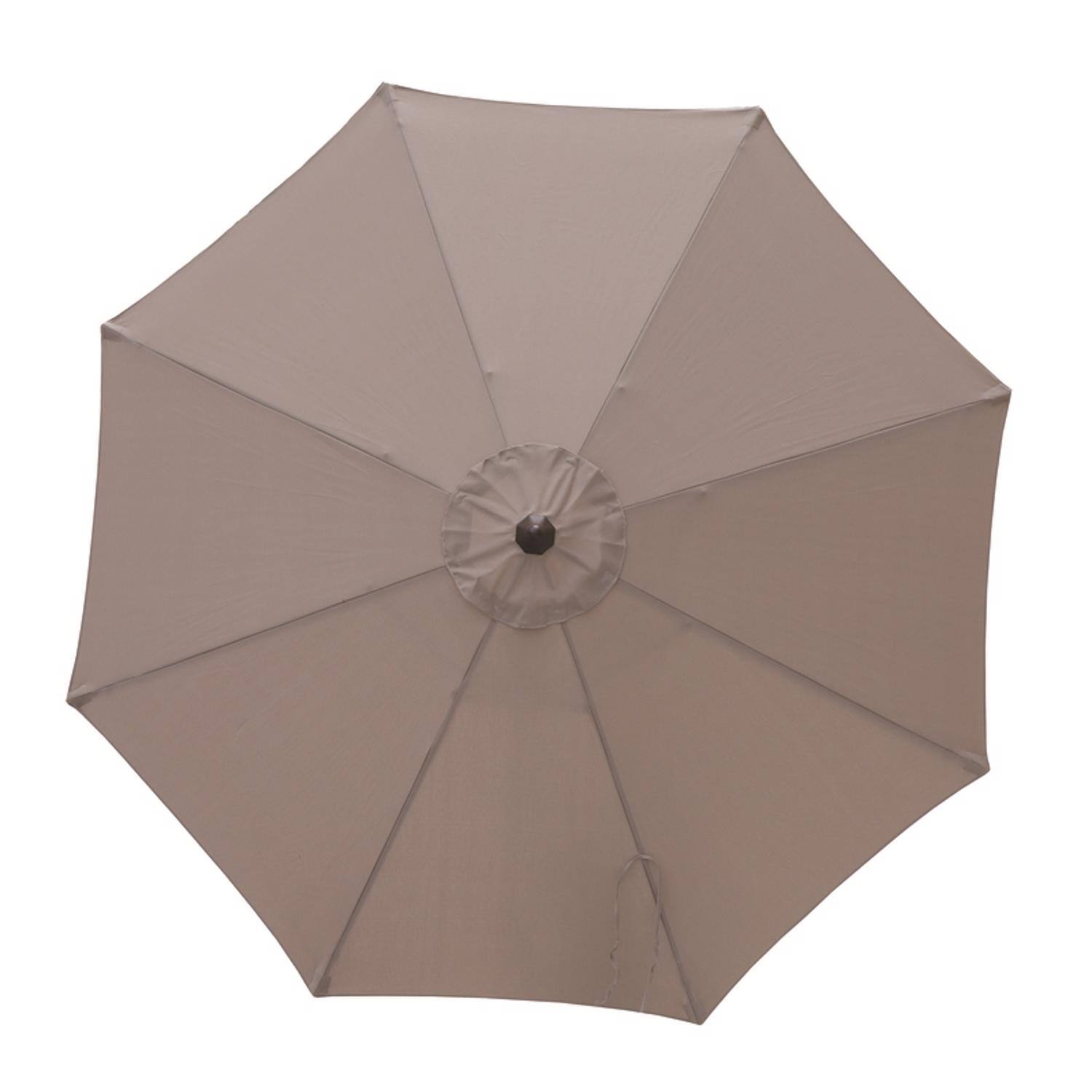 Left. Living Accents - Living Accents 9 ft. Tiltable Tan Market Umbrella.