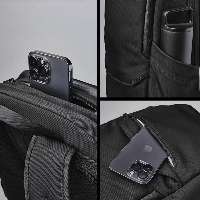 Alt View 6. ALPAKA - Elements Backpack Pro Laptop Backpack Fits 16'' Laptop with Dual Bottle Pockets, Travel Backpack for Men - Army Green Axoflux 600D.