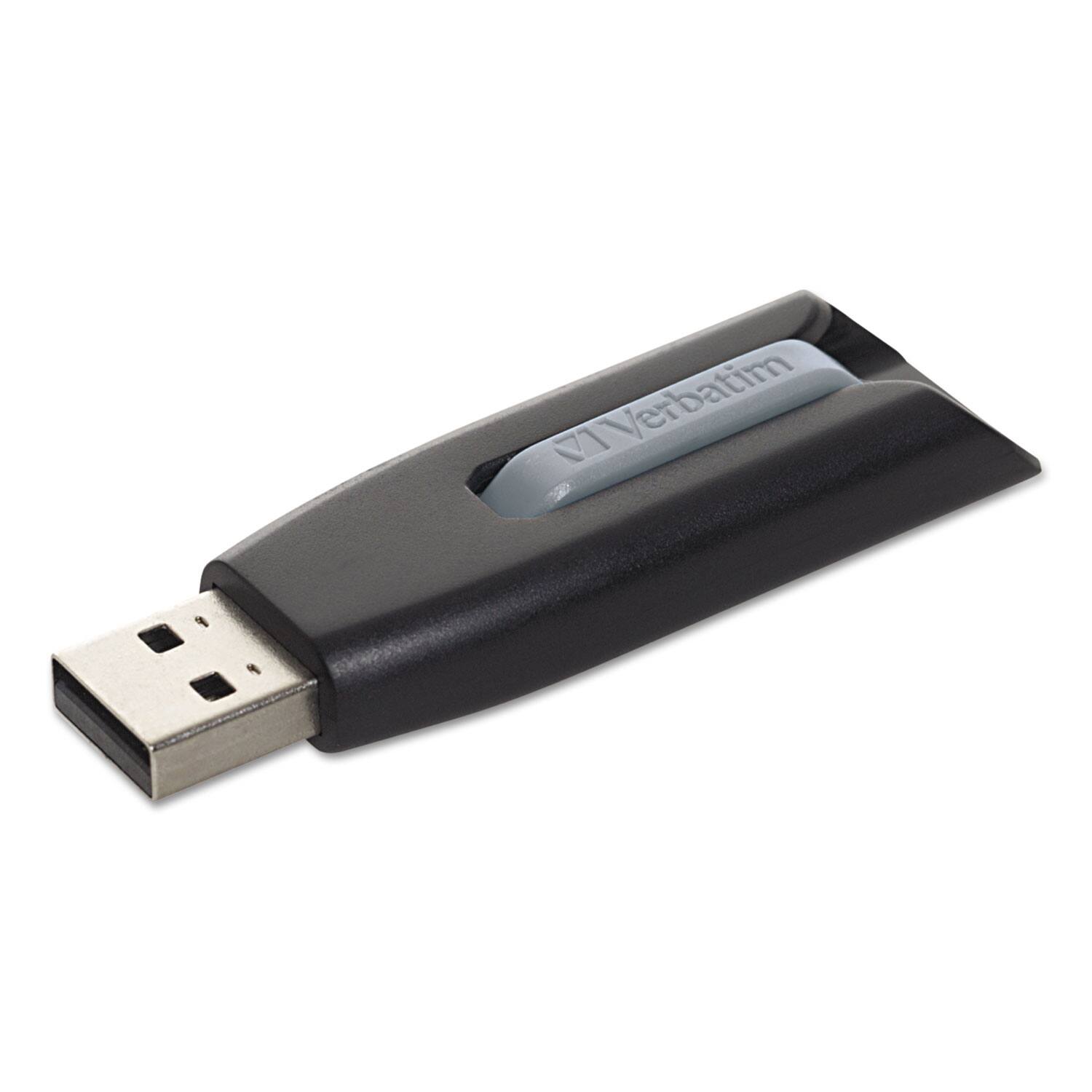 Alt View 1. Verbatim - Verbatim 49172 Store 'n' Go V3 16 GB USB 3.0 Drive - Black/Gray - Black/Gray.