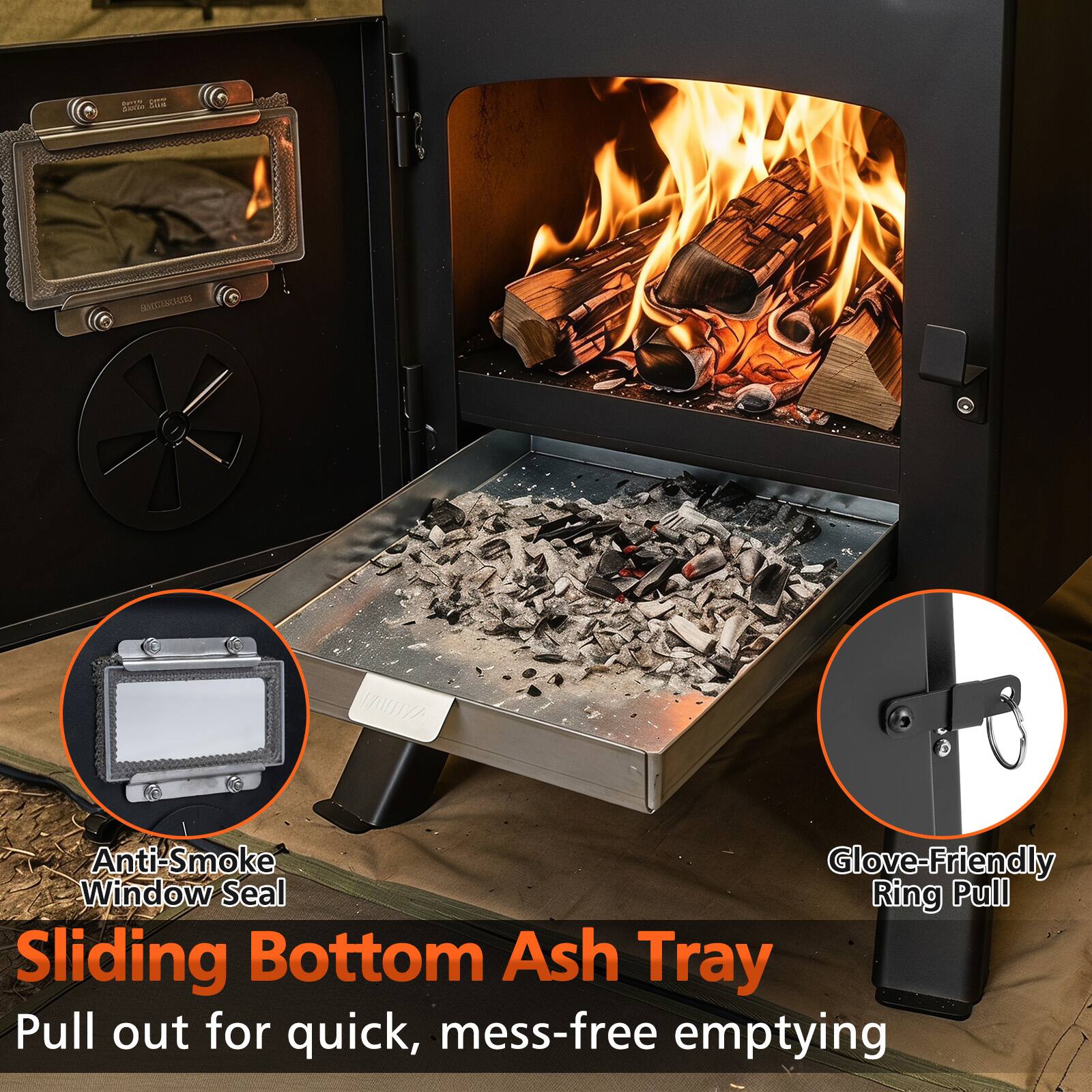 NEWS EXITA  
BARGUNGS  
Anti-Smoke Glove-Friendly Window Seal Ring Pull Sliding Bottom Ash Tray Pull out for quick, mess-free emptying