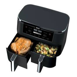 Ninja - R-AD300CO Foodi 6-in-1 10-qt. XL 2-Basket Air Fryer with DualZone Technology - Refurbished Excellent - Black