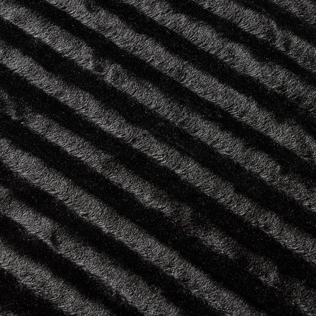 Alt View 5. Gracie Mills - Gracie Mills Wilfred Long Faux Fur Throw Blanket - Black.