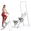 Front. MERACH - MERACH Vertical Climber Stair Stepper Machine Full Body Workout Home Gym Exercis Adjustable Handlebar & Pedals - white purple.