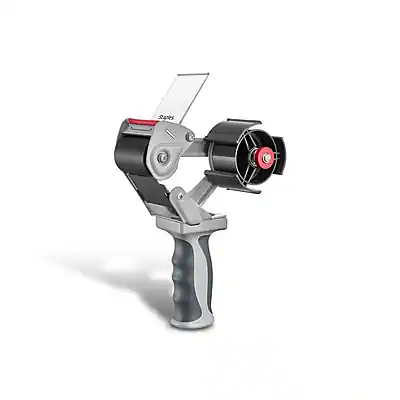 Front. Staples - Heavy Duty 2" Handheld Packing Tape Dispenser - Dark Gray.