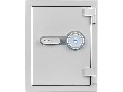 Front. Barska - Barska Steel Fireproof Safe with Biometric Lock, 1.64 cu. ft. (AX13494) - Gray.