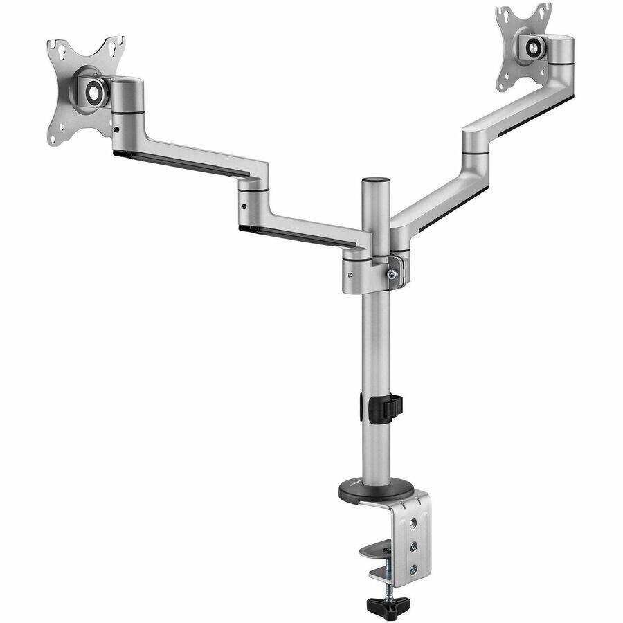 Alt View 8. Rocstor - Rocstor Mounting Arm for LED Display, Monitor - Aluminum Silver - Landscape/Portrait - 2 Display(s) Supported - 32" - Aluminum Silver.