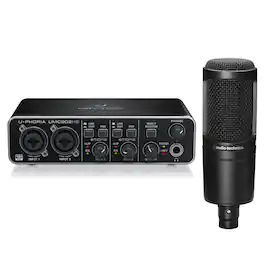 Behringer - U-PHORIA UMC202HD USB Audio Interface, with AT2020 Microphone