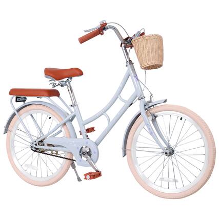 Front. Anysun - 22" Beach Cruiser Bike for Girls - High Carbon Steel Frame, Front Basket, Comfortable Commuter for Outdoor Riding - Blue.