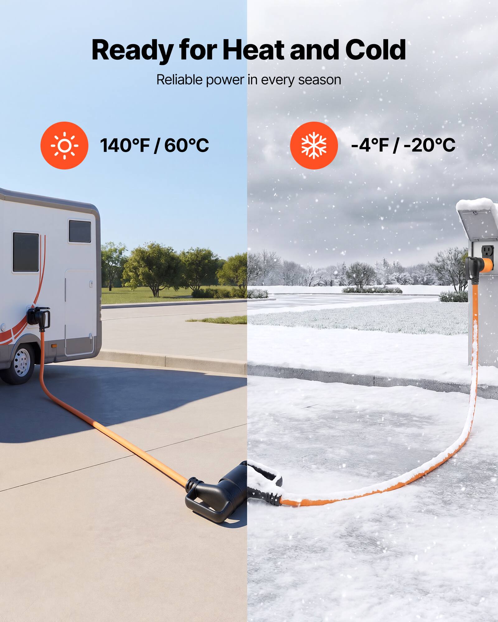 Ready for Heat and Cold  
Reliable power in every season  
140°F / 60°C  
-4°F / -20°C