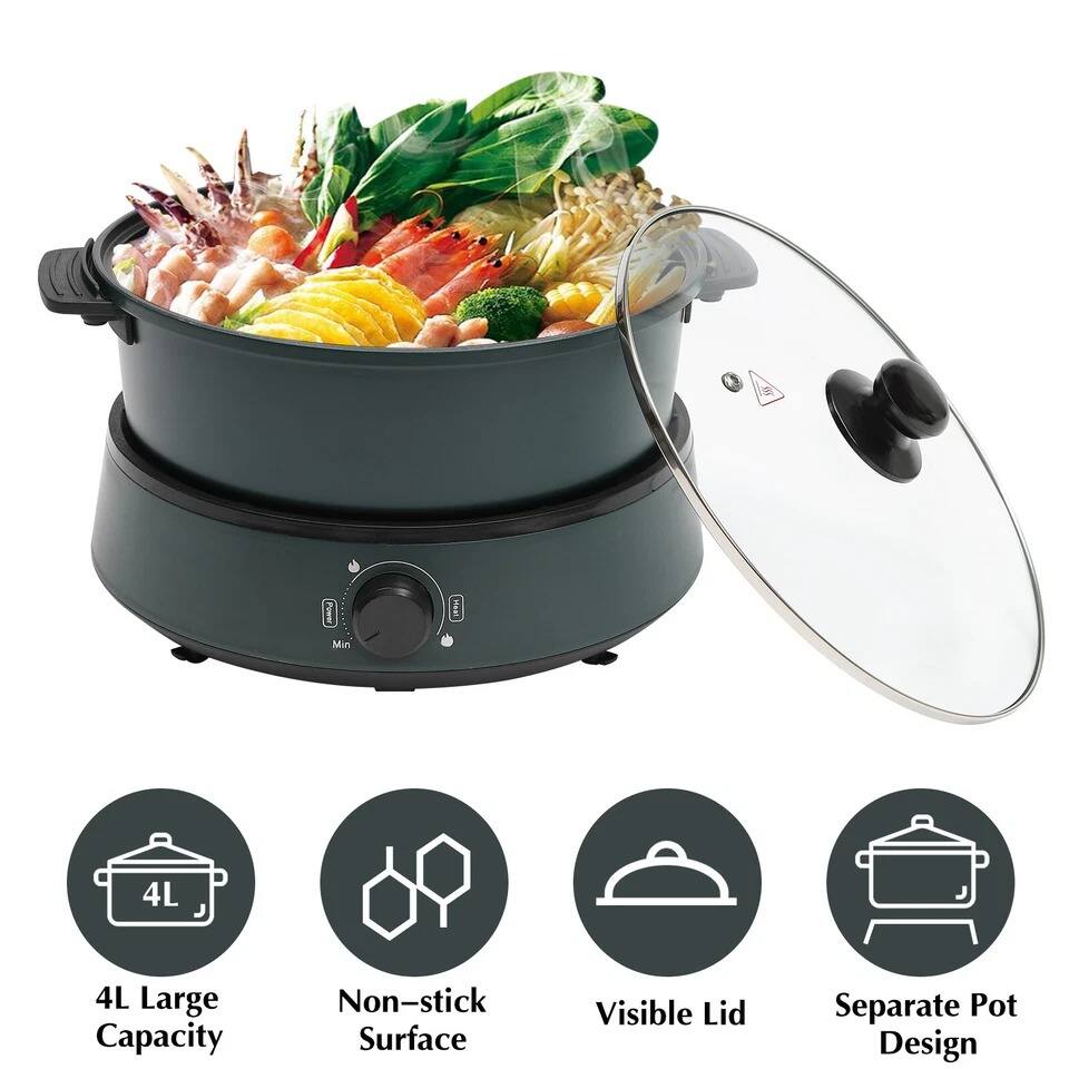 Powrel K Min 4L  
4L Large Capacity  
Non-stick Surface  
Visible Lid  
Separate Pot Design