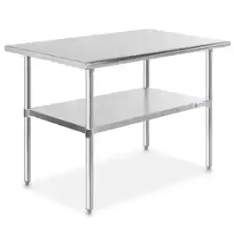 GRIDMANN - 48 x 30-in NSF Stainless Steel Prep Table - Silver