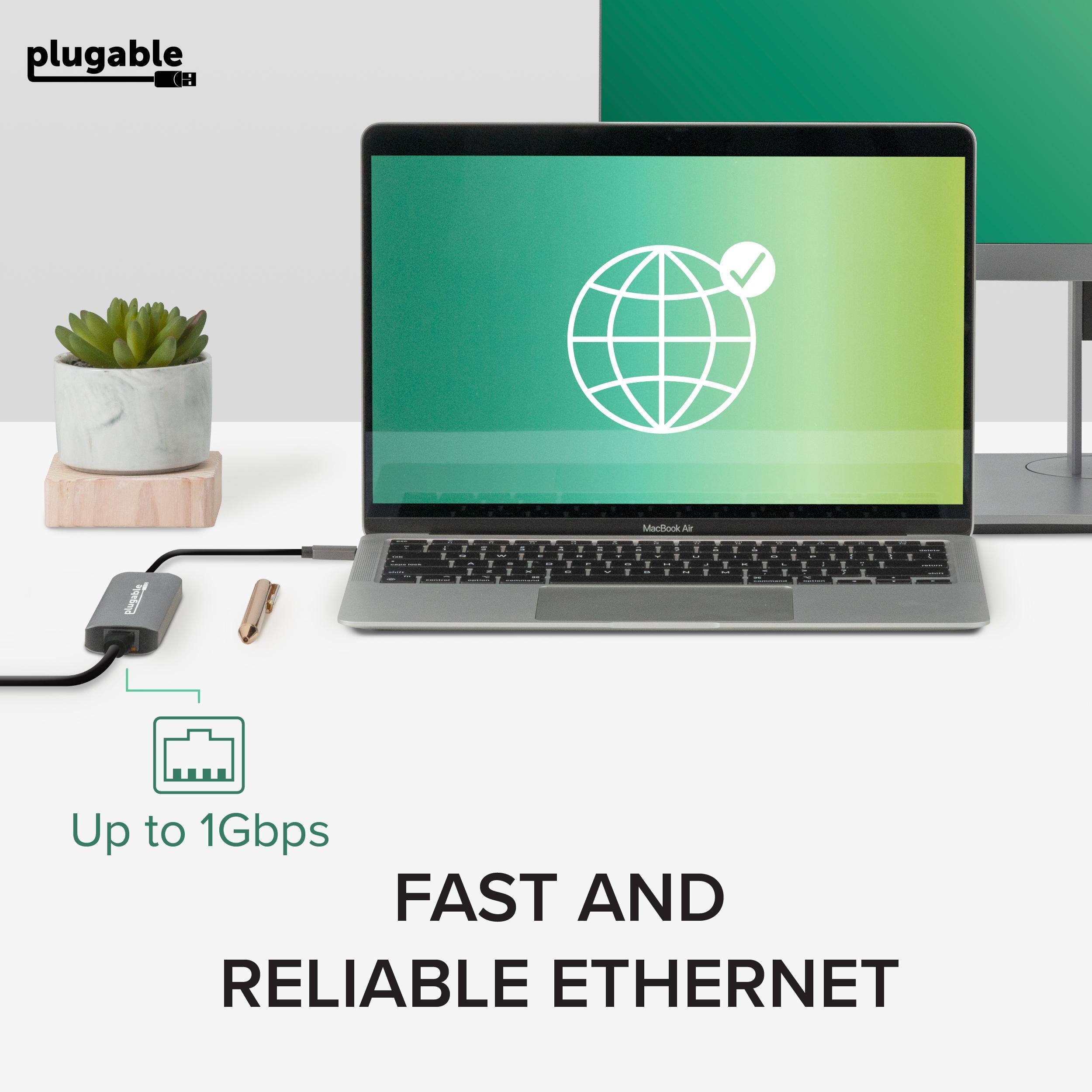 plugable KH MacHock AN 1 I I - E I - - 1 3 1 - . - . . - - - - - 1 - - . - 1 . - 1 + 1 - . - 1 - - + - E E - 1 - - 1 - . . - - 1 - - - - - 1 1 - 1 . 1 : E - Up to 1Gbps FAST AND RELIABLE ETHERNET
