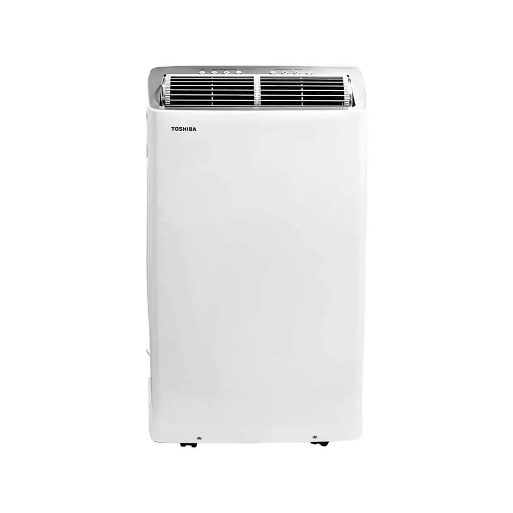 Front. Toshiba - RAC-PT1412HVWRUFR 14,000 BTU Portable Air Conditioner.