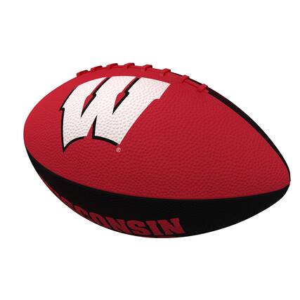 Front. Logo Brands - Wisconsin Badgers Pinwheel Logo Junior Football - Multicolor.