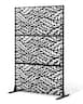 VEVOR - Metal Privacy Screen, 47" W x 72" H, Outdoor Privacy Screens & Panels, Freestanding Outdoor Divider with Stand - Black