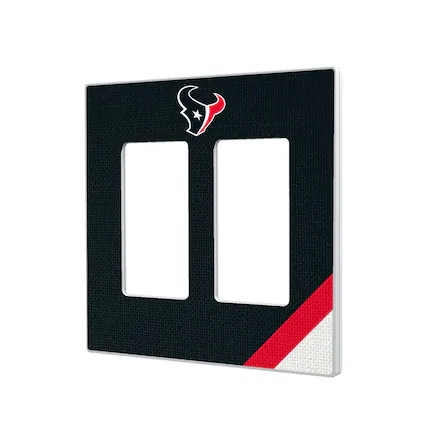 Front. Keyscaper - Diagonal Stripe Double Rocker Light Switch Plate - Multicolor.