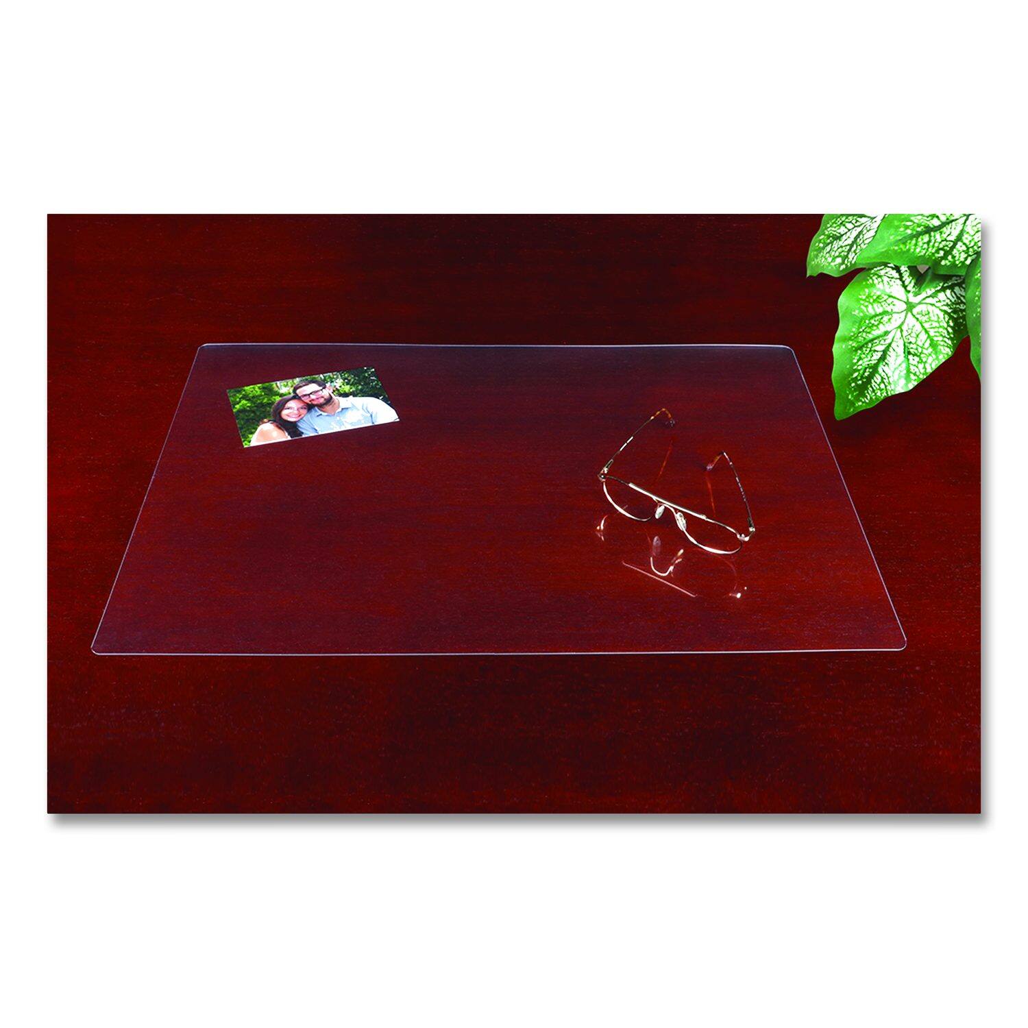 Back. Artistic - Eco-Clear Desk Pad with Antimicrobial Protection 17" x 22" Clear.