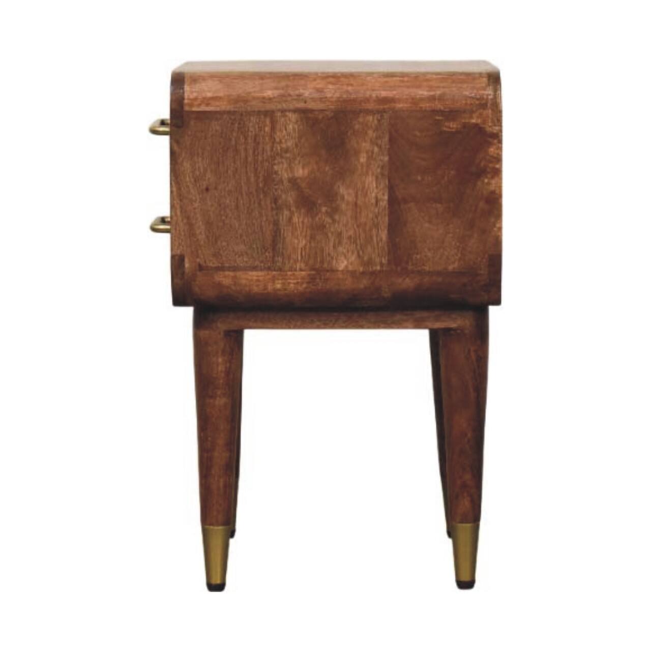 Alt View 8. Artisan Furniture - Artisan Furniture Solid Wood Astor 2-Drawer Nightstand - Brown.