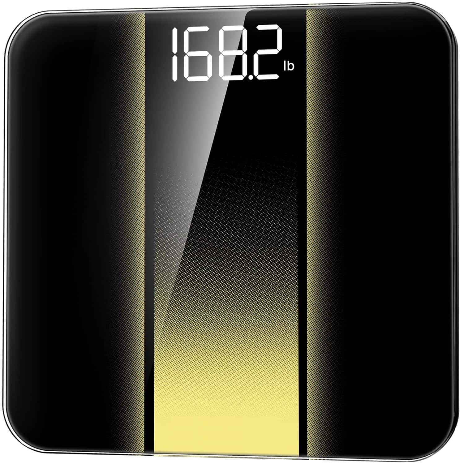 FINEAK - Digital Body Weight Scale-Precision LED, Tempered Glass Design - Gold