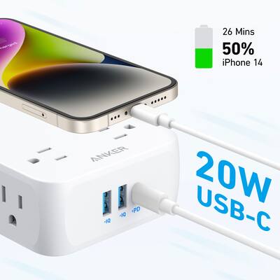 Anker 341 USB Power Strip White A9183123 - Best Buy