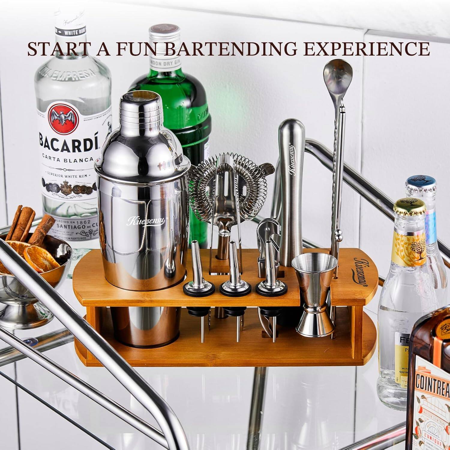 START A FUN BARTENDING EXPERIENCE

WHITE RUM  
BACARDÍ  
CARTA BLANCA  
SUPERIOR WHITE RUM  
SANTIAGO DE CUBA  
FUNDADA EN 1862  

COINTREAU
