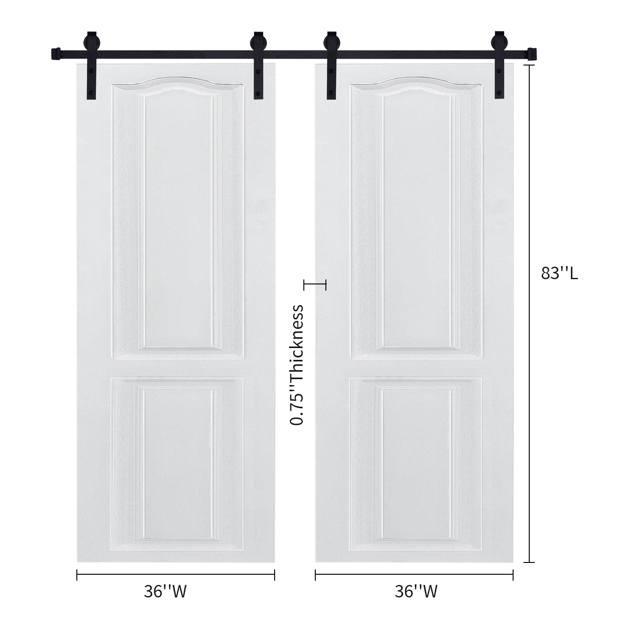 0.75" Thickness 83"L 36"W 36"W