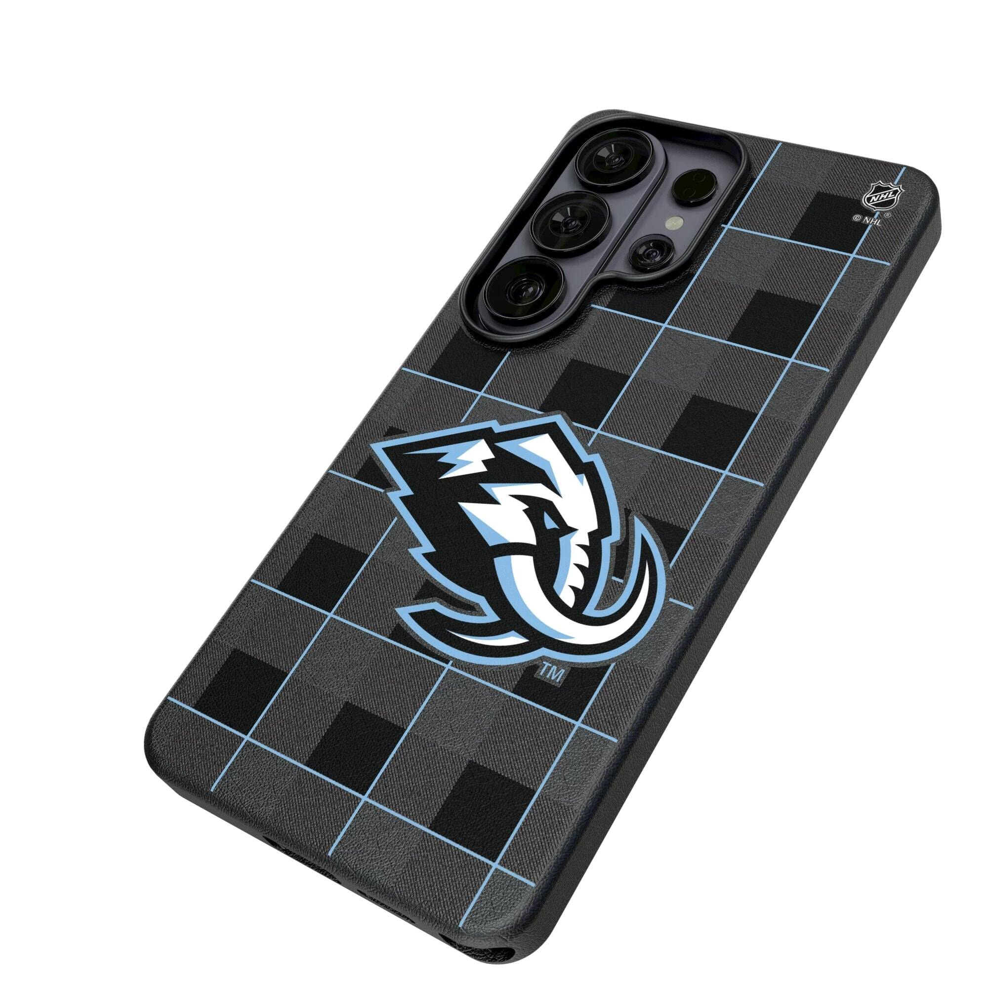 Alt View 1. Keyscaper - Utah Mammoth Plaid Galaxy Magnetic Bump Case - S24 Plus - Black.