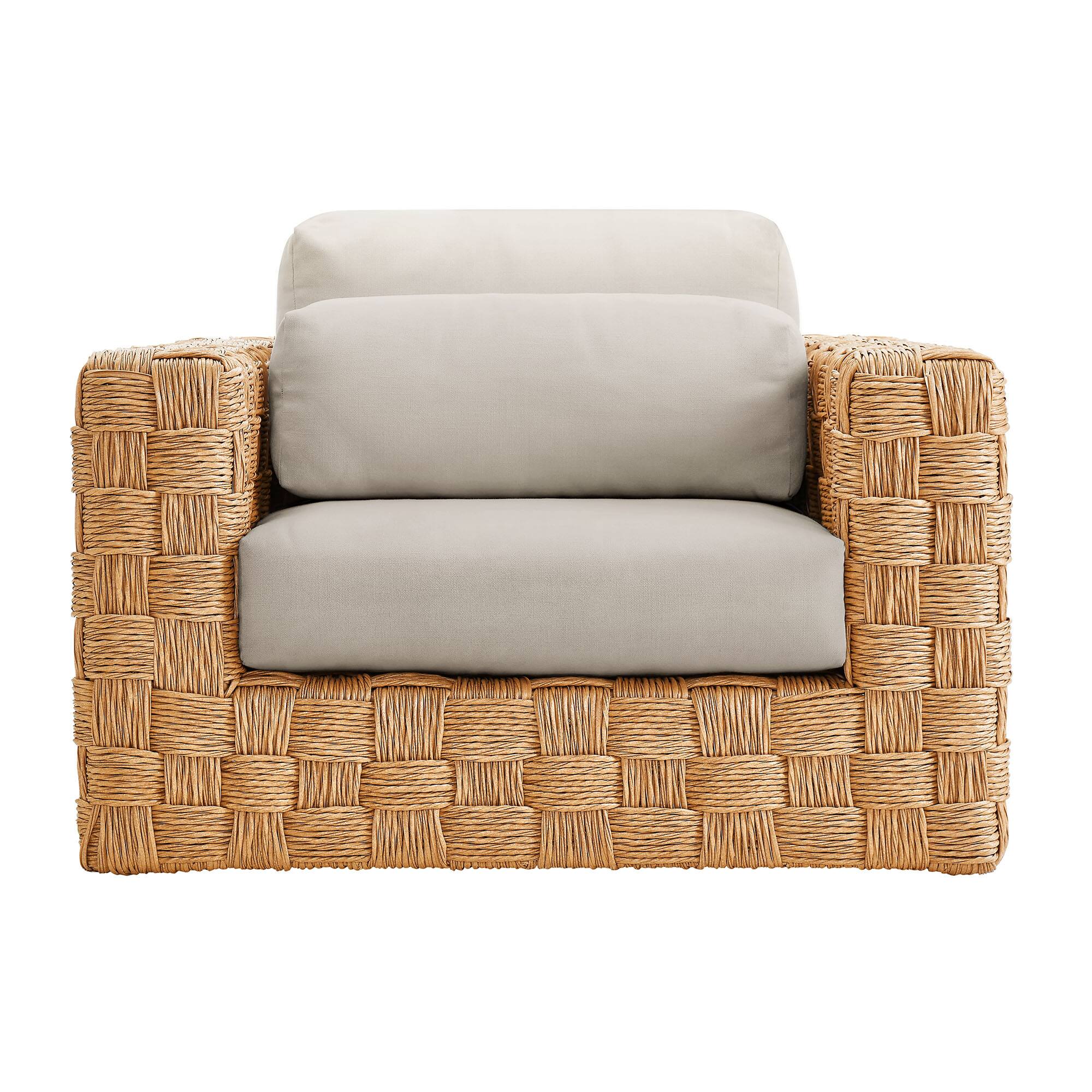 Alt View 5. Modway - Thames Outdoor Patio Wicker Outdoor Patio Rattan Armchair by Modway - Natural Light Gray.