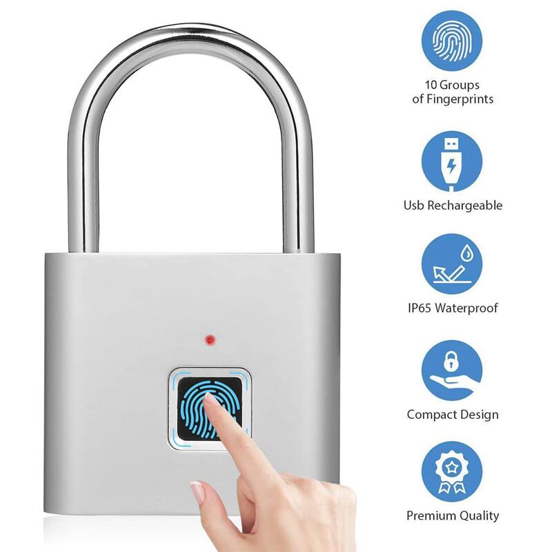 10 Groups of Fingerprints  
USB Rechargeable  
IP65 Waterproof  
Compact Design  
Premium Quality