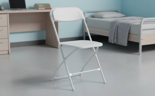 Front. AOITUN - Folding Chair 10 Pack Plastic Foldable for Daily Use - Perfect for Dorm Rooms - White.