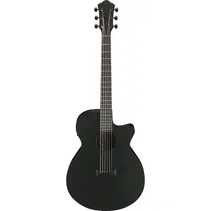 Front. Ibanez - Ibanez AEG Series AEG621 Acoustic Electric Guitar, Black Out.
