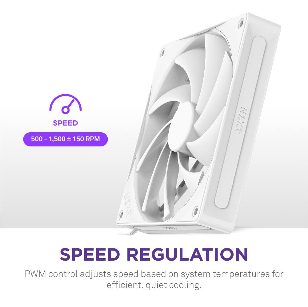 Speed Regulation: PWM control adjusts speed based on system temperatures for efficient, quiet cooling.