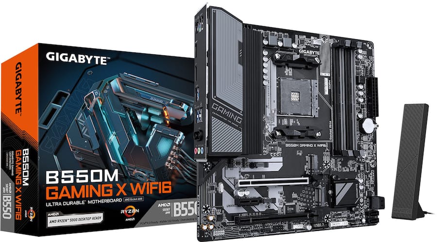 GIGABYTE B550M GAMING X WIFI6E (Socket AM4) AMD B550 Micro ATX GIGABYTE B550M GAMING X WIFI6E (Socket AM4) AMD B550 Micro ATX