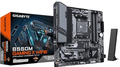 GIGABYTE B550M GAMING X WIFI6E (Socket AM4) AMD B550 Micro ATX GIGABYTE B550M GAMING X WIFI6E (Socket AM4) AMD B550 Micro ATX