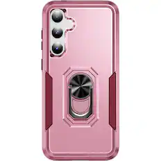 Front. SaharaCase - Military Kickstand Series Case for Samsung Galaxy S23 FE - Rose Gold.