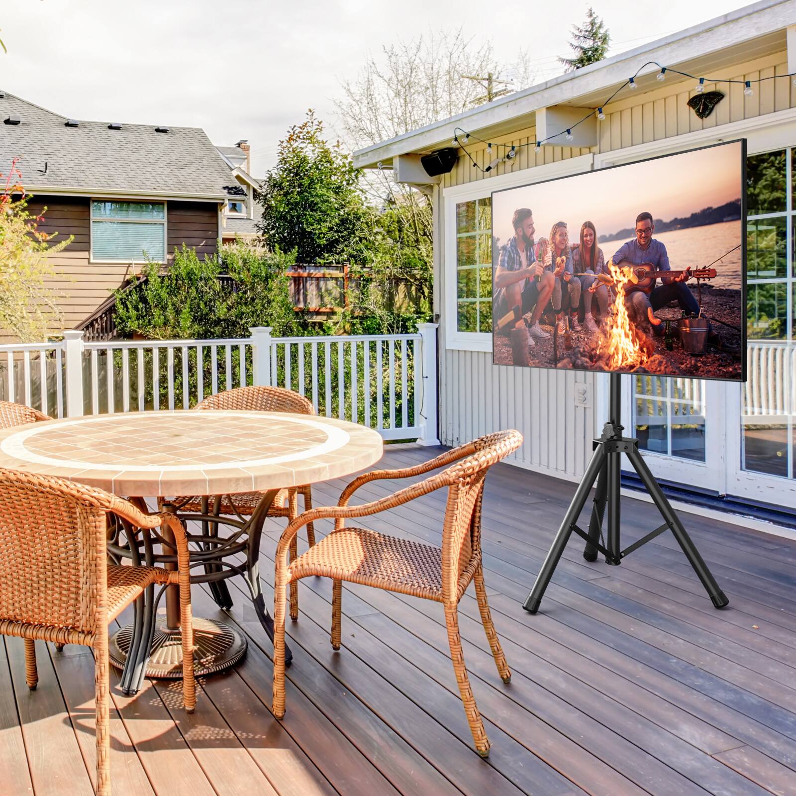 Alt View 5. Rfiver - Suitable for 37-80 inch flat or curved screen TVs - Blcak.