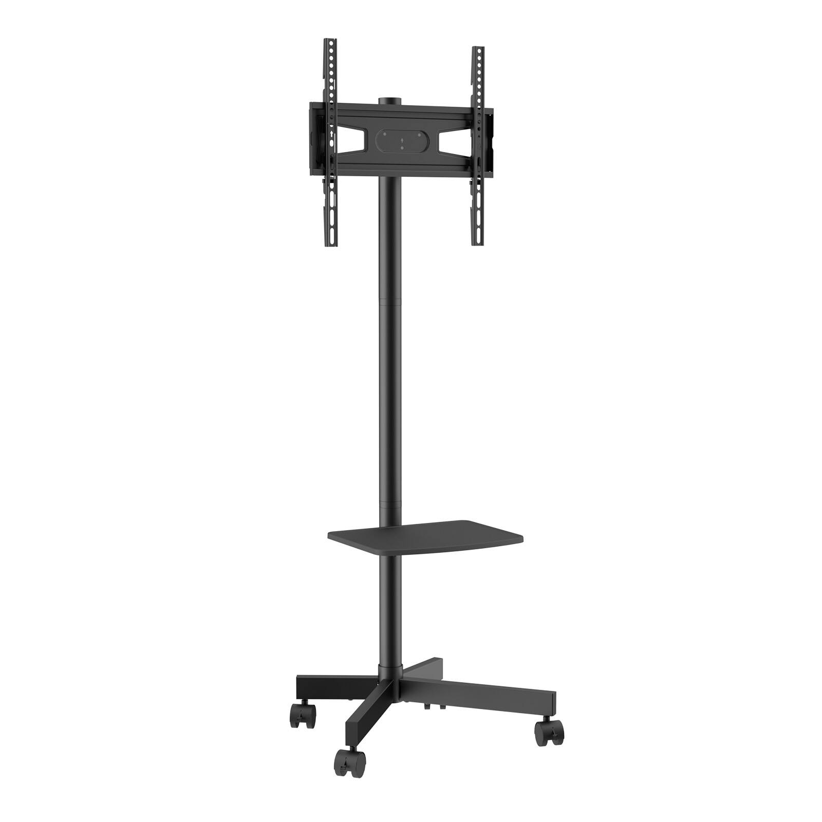 Alt View 5. VEVOR - Mobile TV Stand, Mobile TV Cart for 23 to 60 inch TVs, Height Adjustable Portable TV Stand with Wheels - Black.