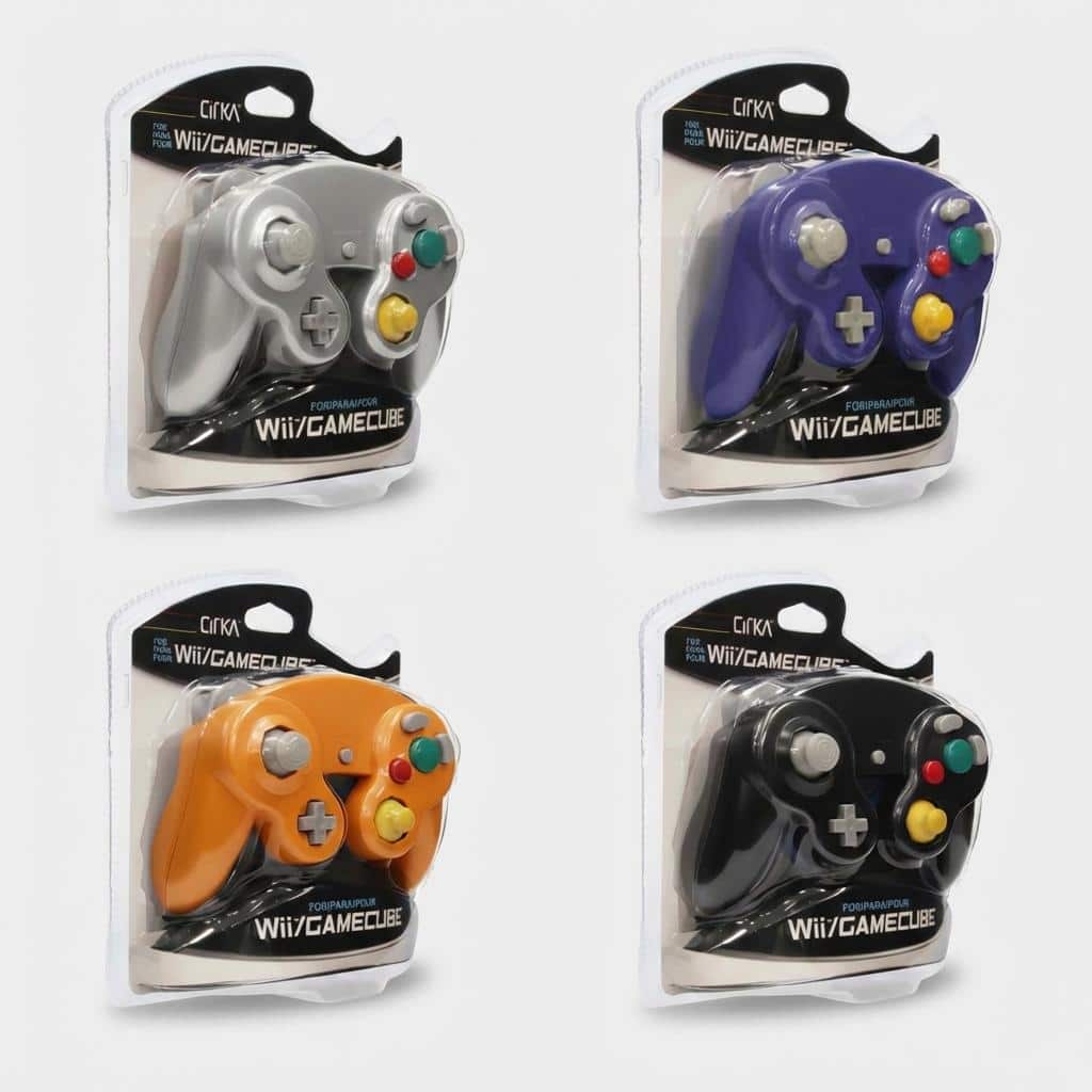 Hyperkin - Cirka Wired Controller Bundle Black, Orange, Silver, Purple for Nintendo Wii - Multicolored