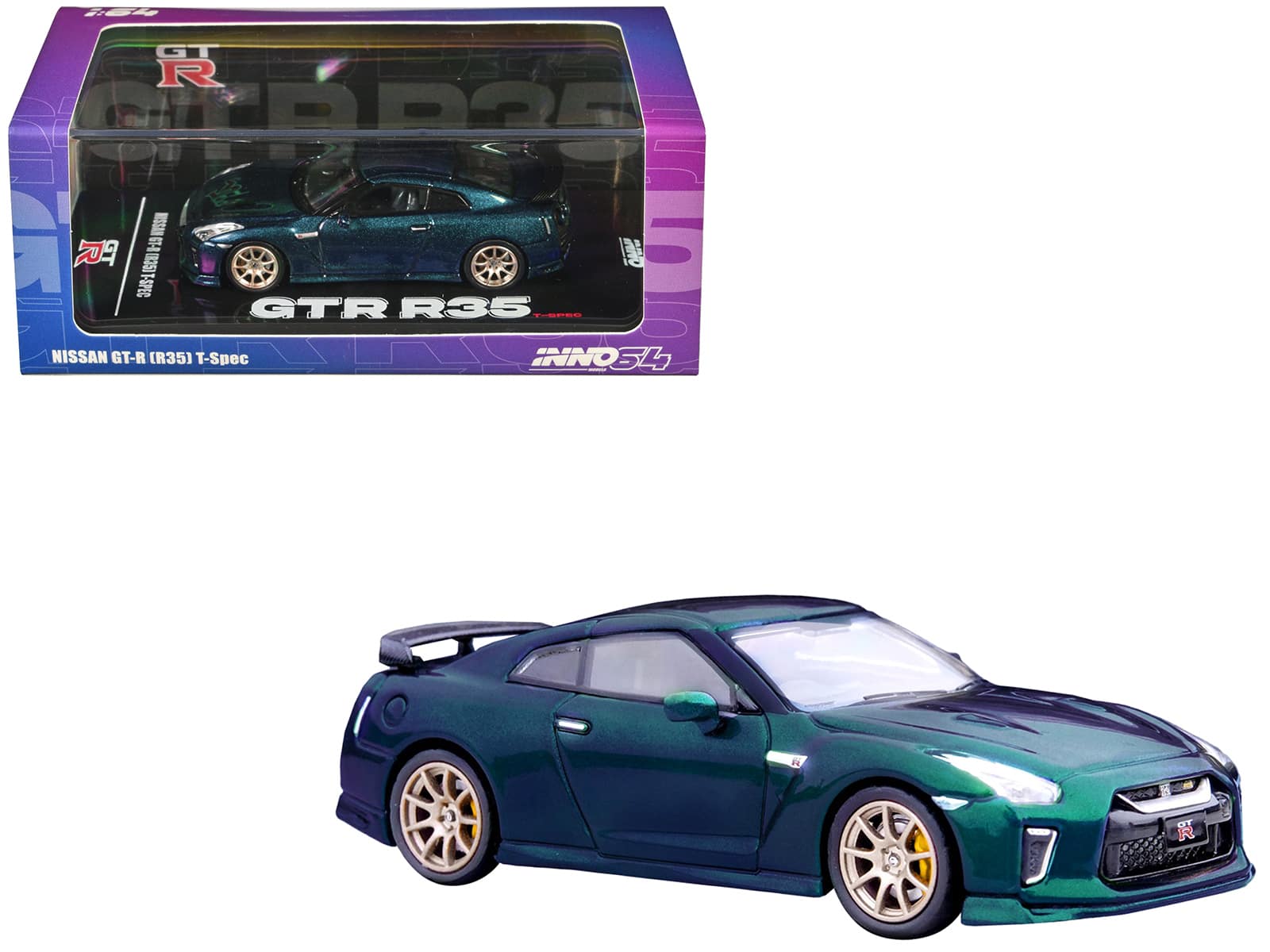 Nissan GT-R (R35) T-Spec RHD (Right Hand Drive) Midnight Purple Metallic 1/64 Diecast Model Car by Inno Models price history on PriceWatchPro